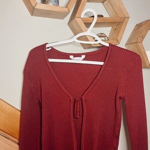 Maroon cropped sweater Size M